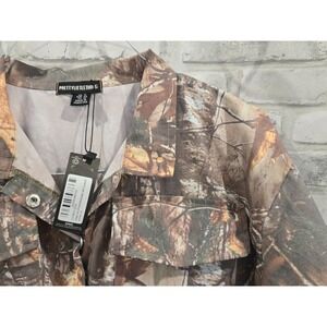 Pretty Little Thing Size 12 Shape Camo Printed Jumpsuit‎ Elasticated Waist NWT